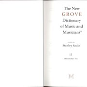 The New Grove Dictionary of Music and Musicians 13