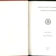 AMERICAN SOCIETY OF COMPOSERS, AUTHORS AND PUBLISHERS