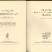 Handbuch der Musikwissenschaft - Die Musik des rokokos und der klassik