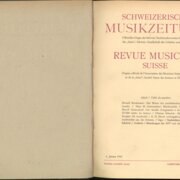 Schweizerische Musikzeitung - Revue Musicale suisse