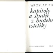 Kapitoly a studie z hudební estetiky