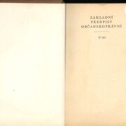 Základní předpisy občanskoprávní II.