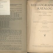 Bibliografický katalog - Literární tvorba z roku 1939