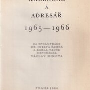 Hudební kalendář a adresář 1965–1966