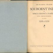 Souborný index ke sbírce zákonů a nařázení státu Československého za léta 1918 až 1936