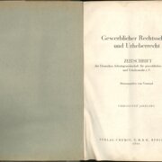 Gewerblicher Rechtsschutz und Urheberrecht