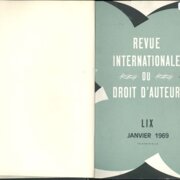 Revue Internationale du Droit d'Auteur LIX.