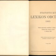 Statistický lexikon obcí ČSSR 1965