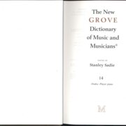 The New Grove Dictionary of Music and Musicians 14.