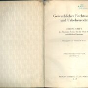 Gewerblicher Rechtsschutz und Urheberrecht