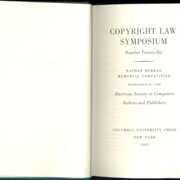 Copyright law symposium - Number twenty-six