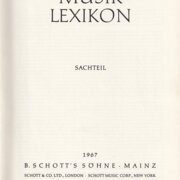 Riemann Musik Lexikon Sachteil