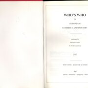 Who's who in (European) commerce and industry