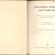 Gewerblicher Rechtsschutz und Urheberrecht