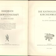 Handbuch der Musikwissenschaft - Die katholische Kirchenmusik