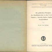 Die politischen Prinzipen des Rundfunkrechtes in den Vereinigten Staaten v. Amerika, Italien, England und Sowjetrusland