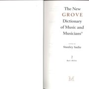 The New Grove Dictionary of Music and Musicians 2.