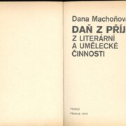 Daň z příjmů - z literární a umělecké činnosti