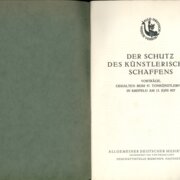 Der schutz des künstlerischen schaffens