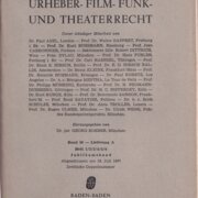 Archiv für Urheber-Film-Funk und Theaterrecht