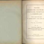 Nástin soukromé ekonomiky obchodní, průmyslové a zemědělské VII.