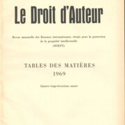 Le Droit d'Auteur