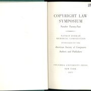 Copyright law symposium - Number twenty-two
