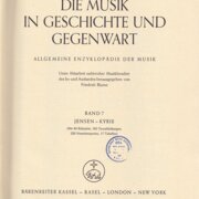 Die Musik in Geschichte und Gegenwart, Band 7: Jensen - Kyrie