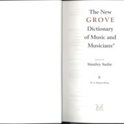 The New Grove Dictionary of Music and Musicians 8.