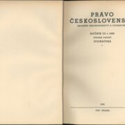 Právo Československé - sborník zákonodárství a judikatury - ročník III. svazek druhý