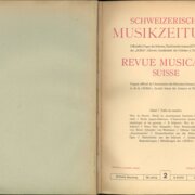 Schweizerische Musikzeitung - Revue Musicale suisse