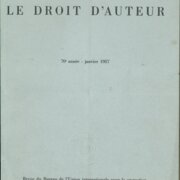 Le Droit d'Auteur