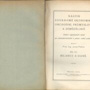 Nástin soukromé ekonomiky obchodní, průmyslové a zemědělské VI.