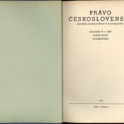 PRÁVO ČESKOSLOVENSKÉ SBORNÍK ZÁKONODÁRSTVÍ A JUDIKATURY - ROČNÍK IV. SVAZEK DRUHÝ - JUDIKATURA