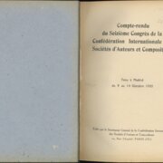 Compte-rendu du Seizieme Congres de la Confédération Internationale des Sociétés ďAuteurs et Compositeurs