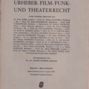 Archiv für Urheber-Film-Funk und Theaterrecht