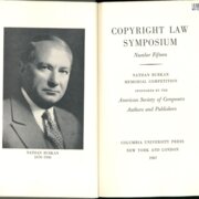 Copyright law symposium - Number fifteen