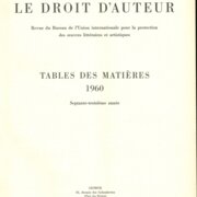 Le Droit d'Auteur
