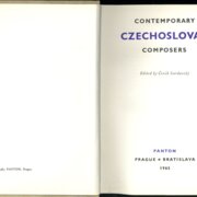 Contemporary Czechoslovak composers
