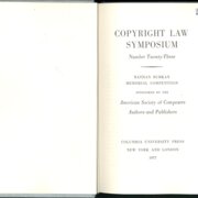 Copyright law symposium - Number twenty-three