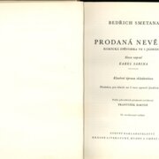 Prodaná nevěsta - komická zpěvohra ve 3 jednáních