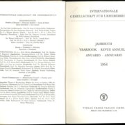 JAHRBUCH YEARBOOK; REVUE ANNUELLE ANUARIO; ANNUARIO