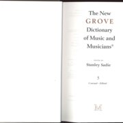 The New Grove Dictionary of Music and Musicians 5.