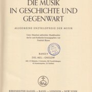 Die Musik in Geschichte und Gegenwart, Band 9: Del Mel - Onslow