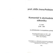 Komentář k obchodnímu zákoníku - II. část