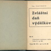 Zvláštní daň výdělková Díl II
