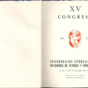 XV. CONGRESO DE LA CONFEDERICION INTERNACIOINAL DE SOCIEDADES DE AUTORES Y COMPOSITORES