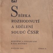 Sbírka rozhodnutí a sdělení soudů ČSSR
