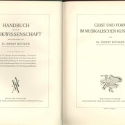 Handbuch der Musikwissenschaft - Geist und form im Musikalischen Kunstwerk