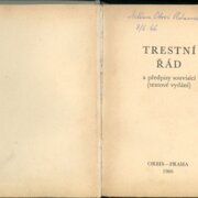 Trestní řád a předpisy souvisící